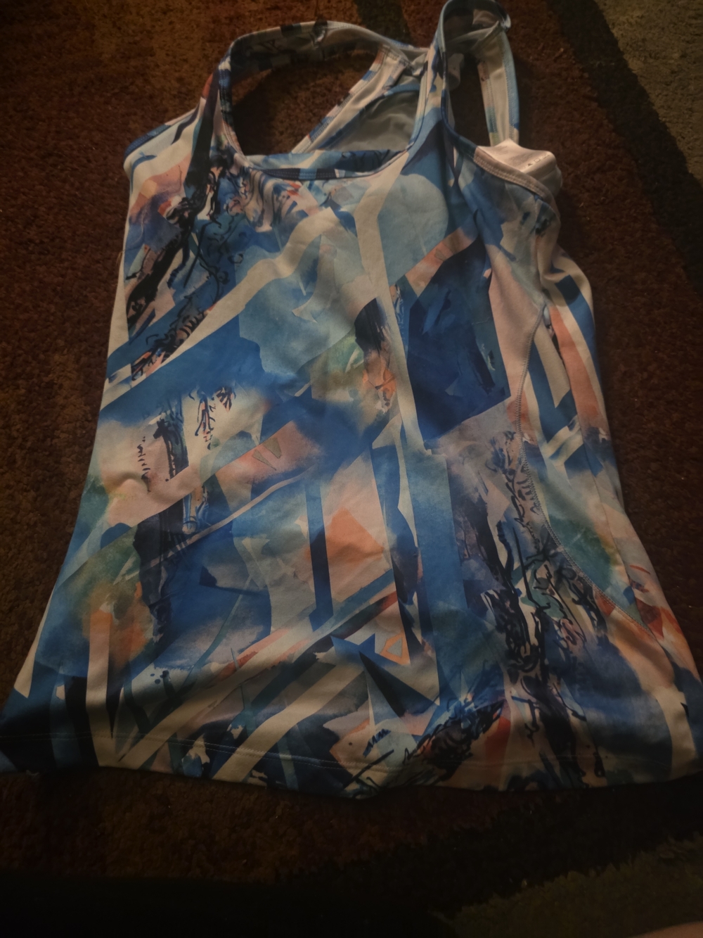 Women’s Blue Abstract Print Tank Top